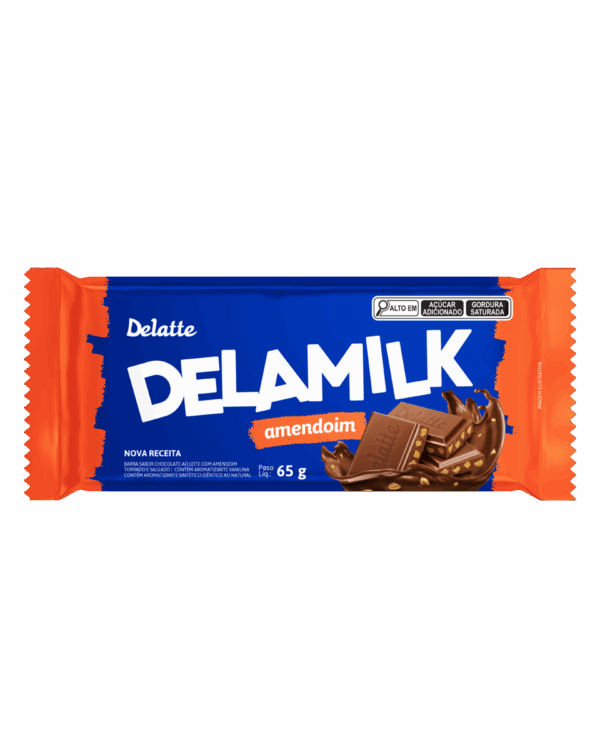 Chocolate Delamilk Max Amendoim 65g