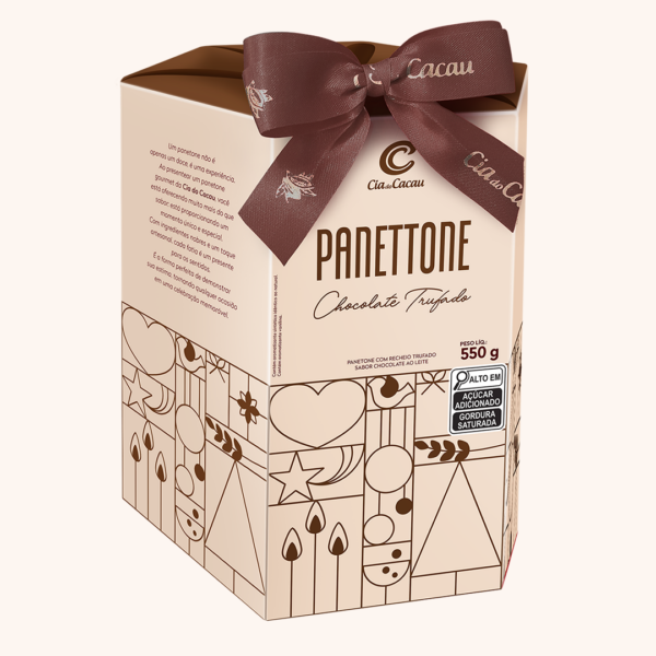 Panetone com recheio trufado sabor chocolate ao leite | 550g - Imagem 2
